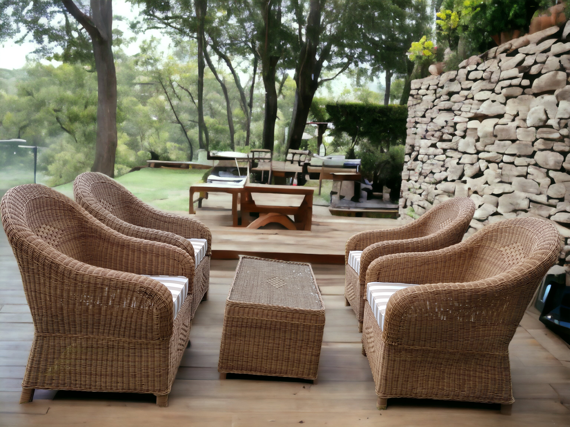 Outdoor Furniture Serengeti 4-Singles  (double weave design)