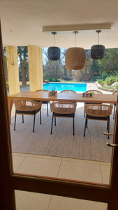 Outdoor dining rope chairs Lounge design