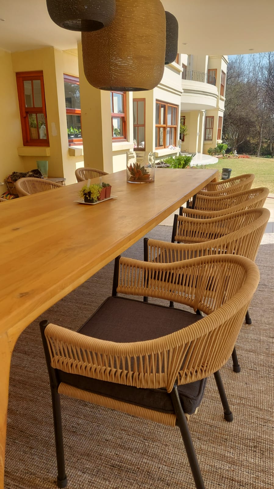 Outdoor dining rope chairs Lounge design