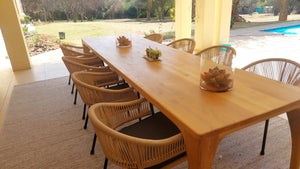 Outdoor dining rope chairs Lounge design
