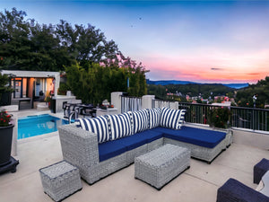 Outdoor Furniture L-Shaped Modular 6-Seater set Flat-top design