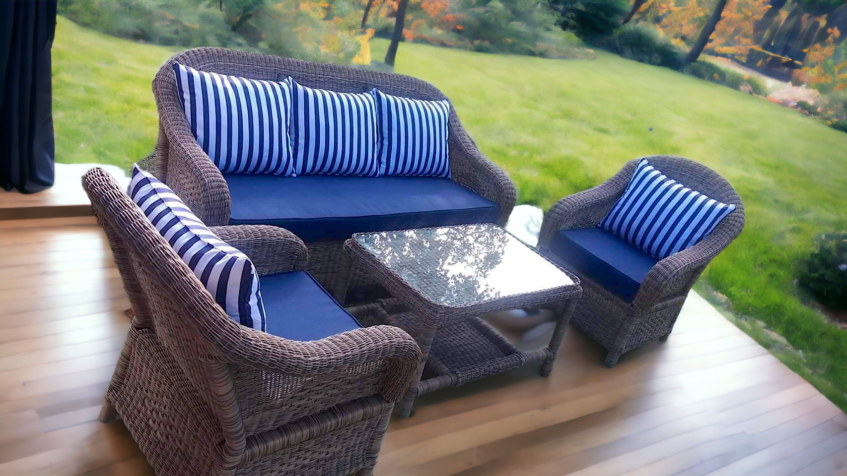 ﻿Outdoor Furniture Serengeti 5-Seater  (Single weave design)