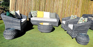 Outdoor Furniture Round double Weave Set 7-Seater freeshipping - PATIO GURU SHOP