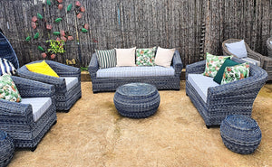 Outdoor Furniture Round double Weave Set 7-Seater freeshipping - PATIO GURU SHOP