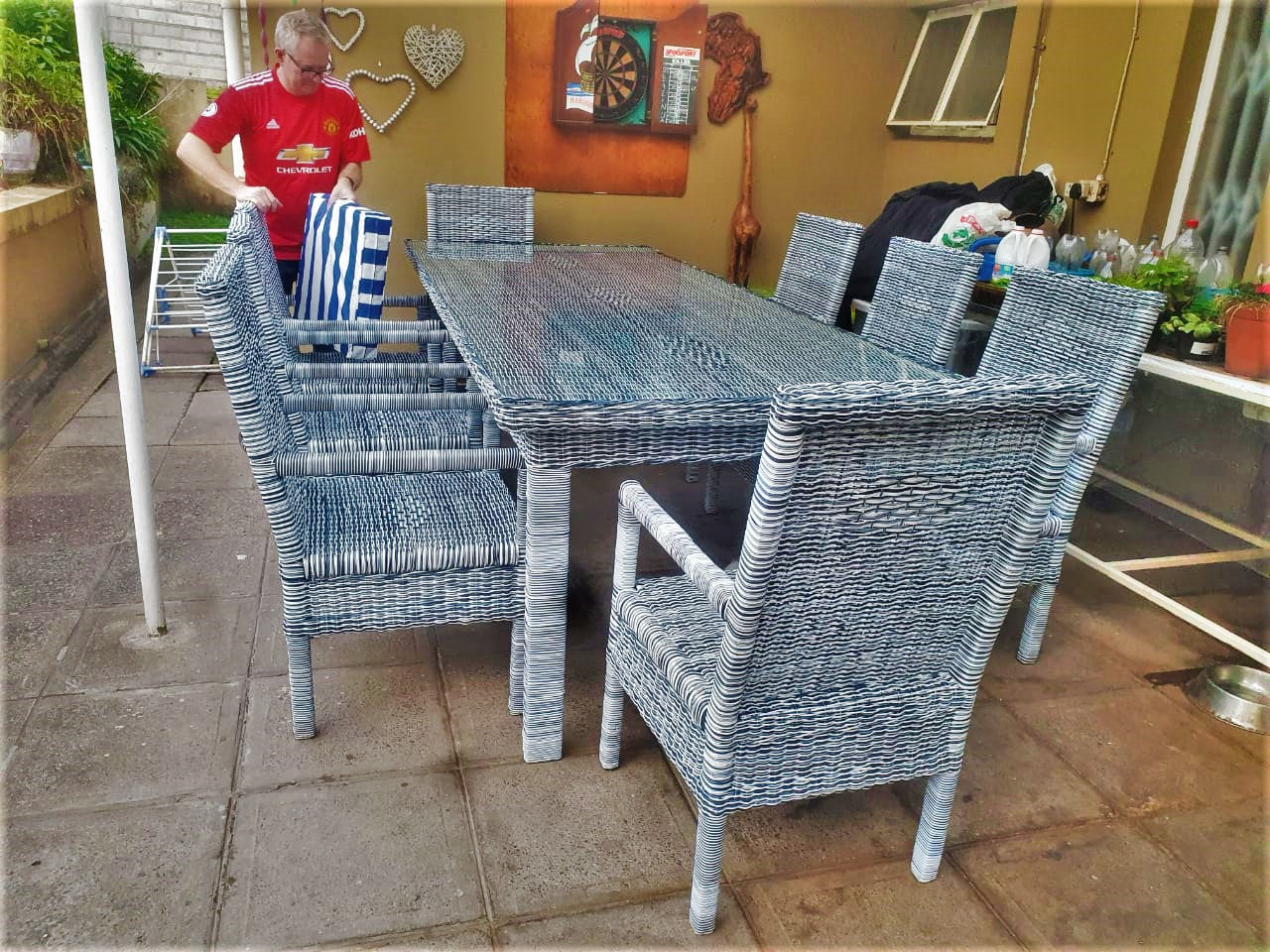 Outdoor Dining room Furniture 8-Seater set (Arm Rest- Single weave design) freeshipping - PATIO GURU SHOP