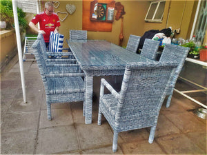 Outdoor Dining room Furniture 8-Seater set (Arm Rest- Single weave design) freeshipping - PATIO GURU SHOP