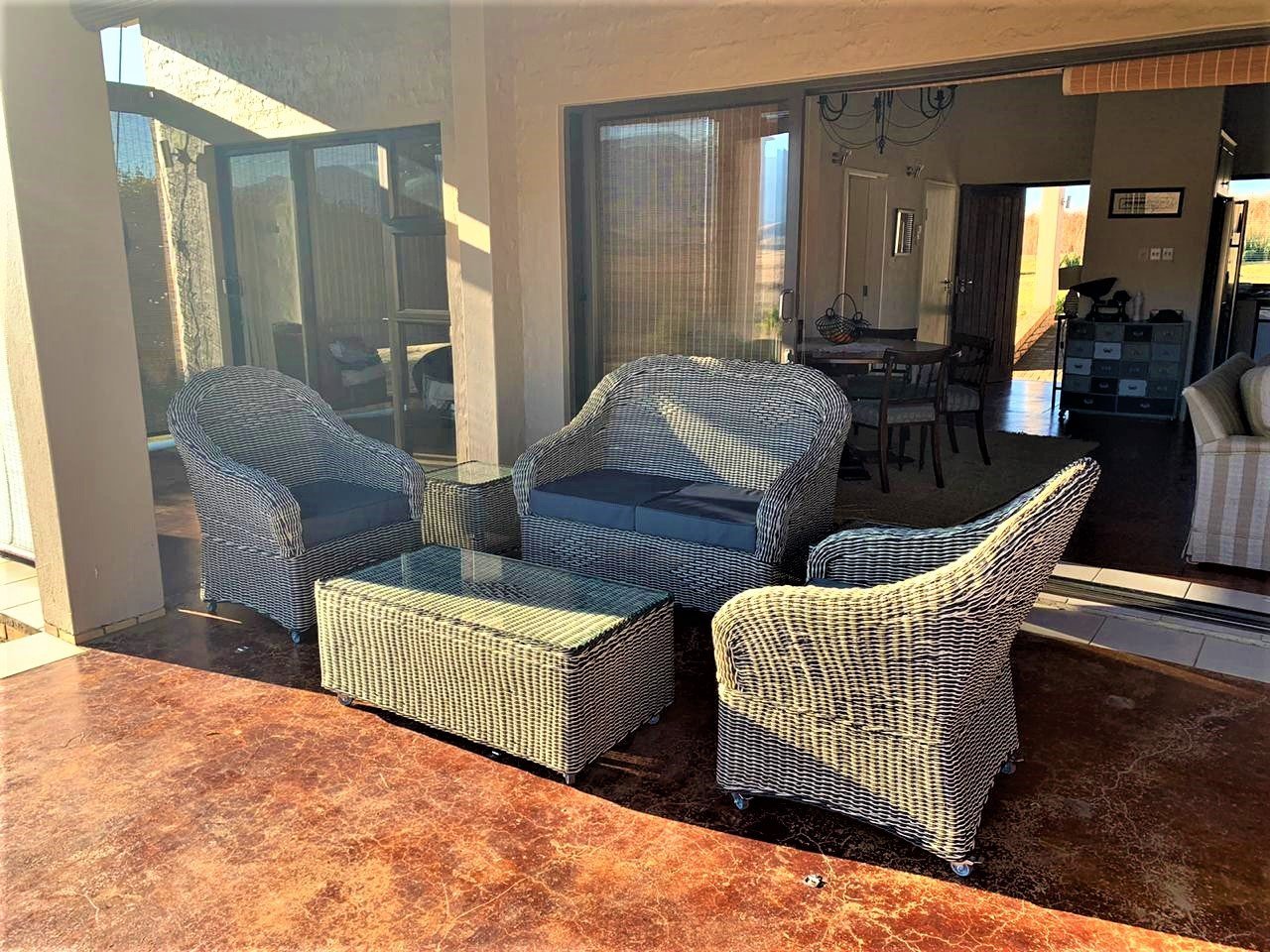 Outdoor Furniture Serengeti 4-Seater  (double weave design) with wheel legs freeshipping - PATIO GURU SHOP