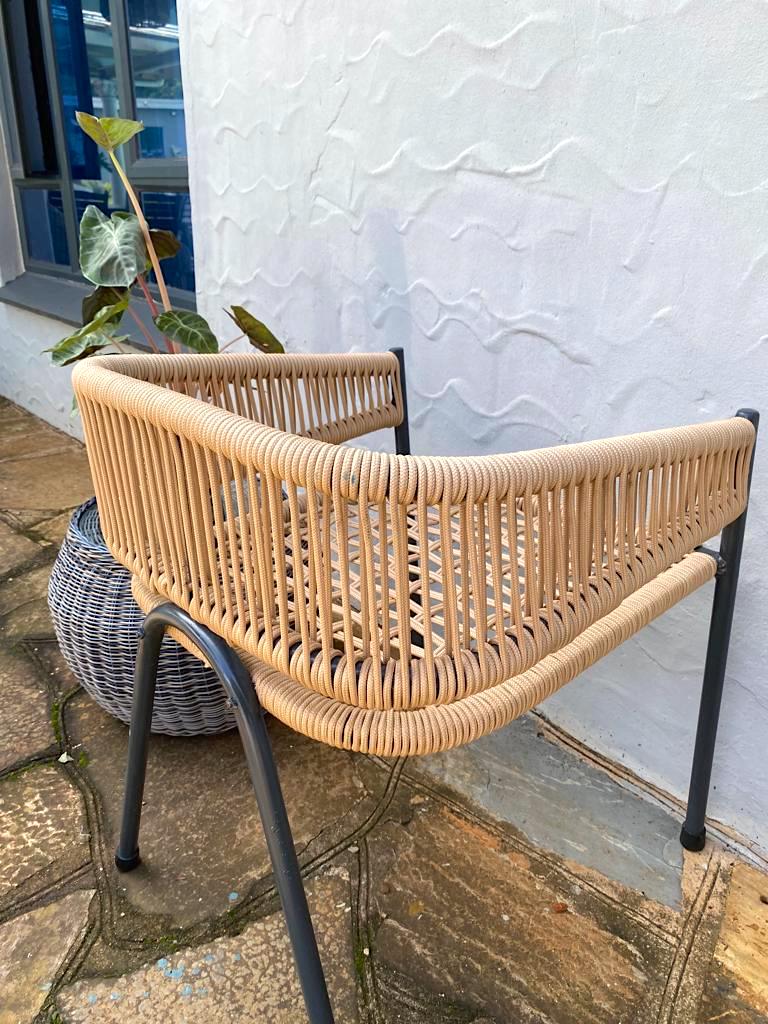 Outdoor dining rope chairs Lounge design